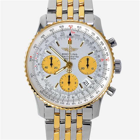 breitling navitimer two tone|navitimer vs speedmaster.